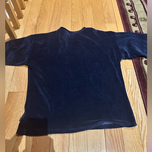 Missguided x Sean John Navy Velour Suede Oversized tee t-shirt women us 2 - Picture 7 of 7